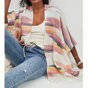 Anthropologie sunrise embroidered kimono/ boho shawl